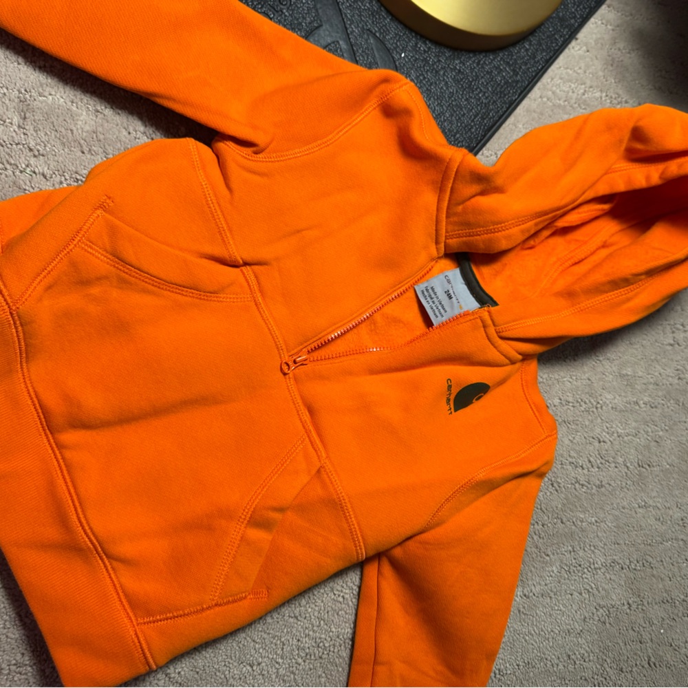 Boy carhartt zip up sweatshirt